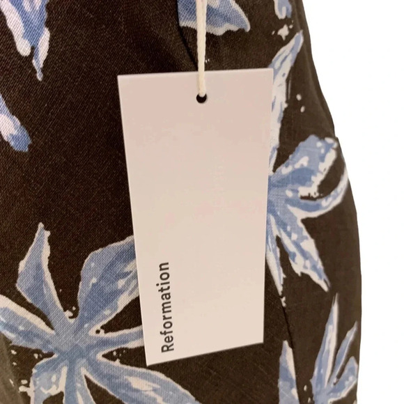 NWT Reformation Linen Dress Selia Midi Desert Palm Brown Size S - Picture 7 of 15